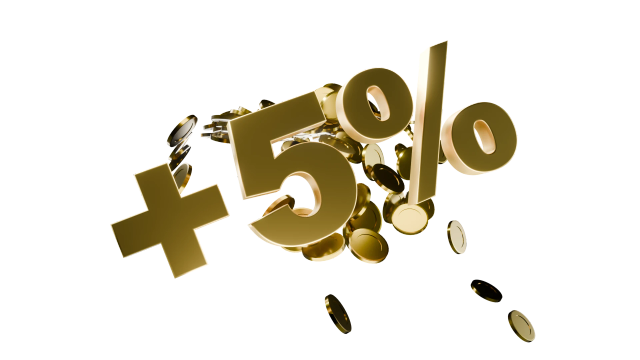 +5% Deposit Bonus